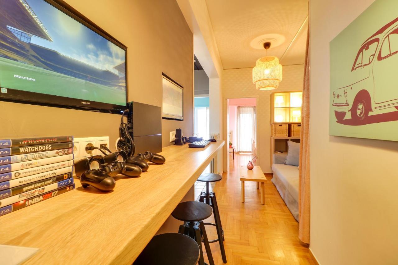 Spacious Central Flat☆3Min To Metro☆Ac|Netflix|Pc أثينا المظهر الخارجي الصورة